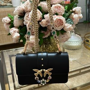 PINKO Love Mini Jeweled Handbag.